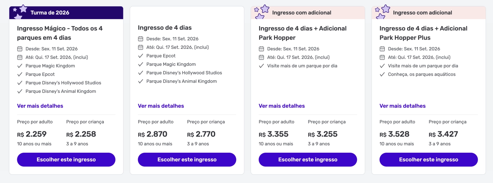Ingressos Disney
