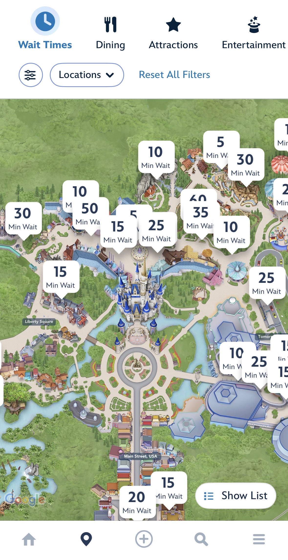Mapa da Disney